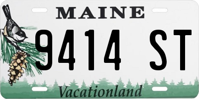 ME license plate 9414ST