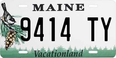 ME license plate 9414TY
