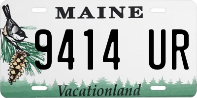 ME license plate 9414UR