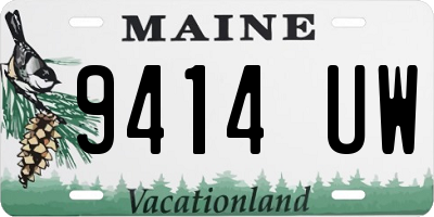 ME license plate 9414UW