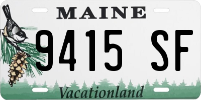 ME license plate 9415SF