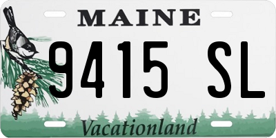 ME license plate 9415SL