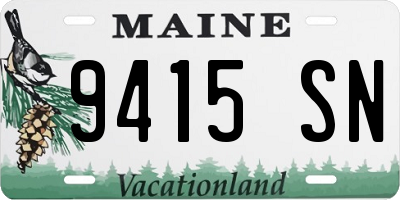 ME license plate 9415SN
