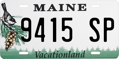 ME license plate 9415SP
