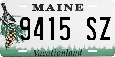 ME license plate 9415SZ