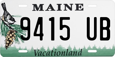 ME license plate 9415UB