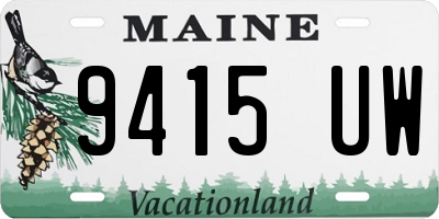 ME license plate 9415UW