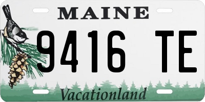 ME license plate 9416TE