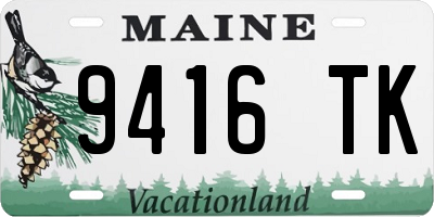 ME license plate 9416TK