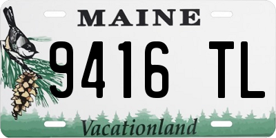 ME license plate 9416TL