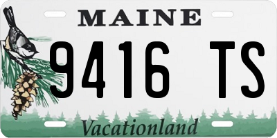 ME license plate 9416TS