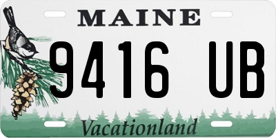 ME license plate 9416UB
