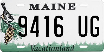 ME license plate 9416UG