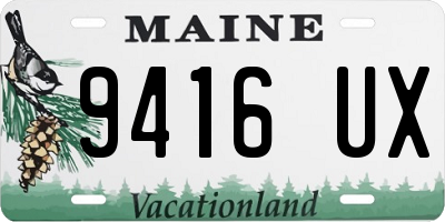 ME license plate 9416UX