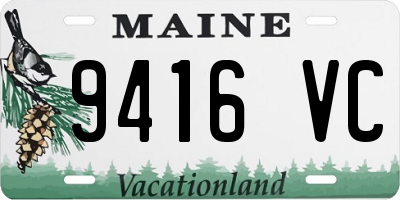 ME license plate 9416VC