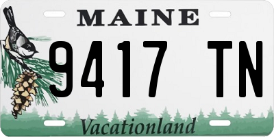 ME license plate 9417TN