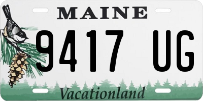 ME license plate 9417UG