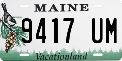 ME license plate 9417UM