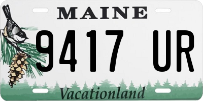 ME license plate 9417UR