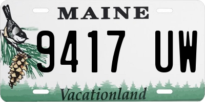 ME license plate 9417UW