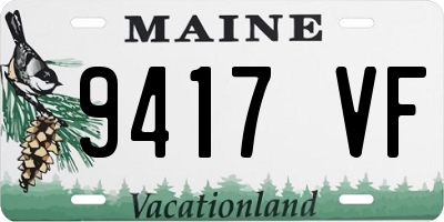 ME license plate 9417VF