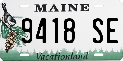 ME license plate 9418SE