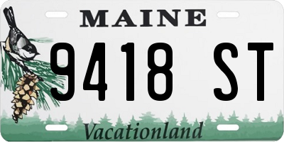 ME license plate 9418ST