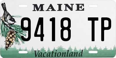 ME license plate 9418TP