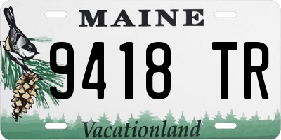 ME license plate 9418TR