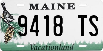 ME license plate 9418TS