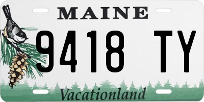 ME license plate 9418TY