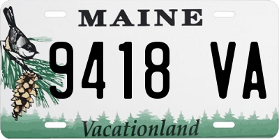 ME license plate 9418VA