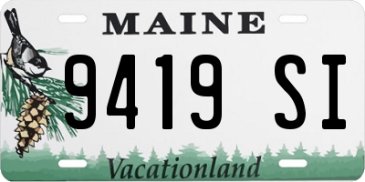 ME license plate 9419SI