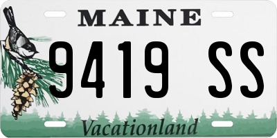 ME license plate 9419SS