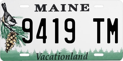 ME license plate 9419TM