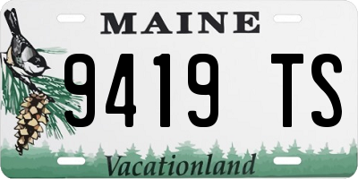 ME license plate 9419TS
