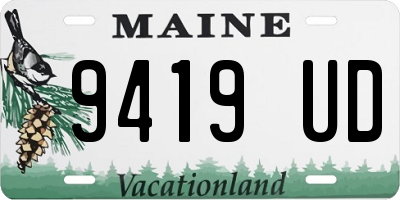 ME license plate 9419UD