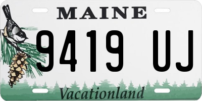 ME license plate 9419UJ