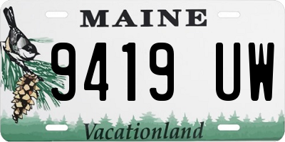 ME license plate 9419UW