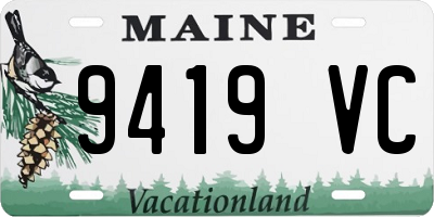 ME license plate 9419VC