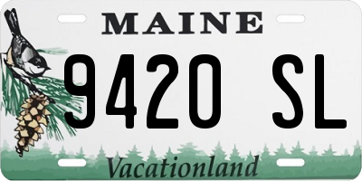 ME license plate 9420SL