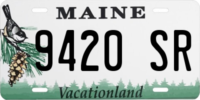 ME license plate 9420SR