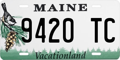 ME license plate 9420TC