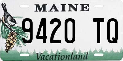 ME license plate 9420TQ