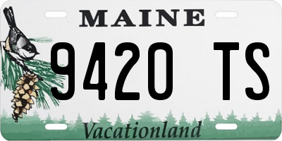 ME license plate 9420TS