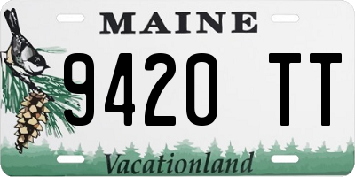 ME license plate 9420TT