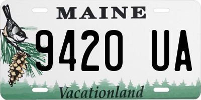 ME license plate 9420UA