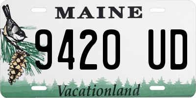 ME license plate 9420UD
