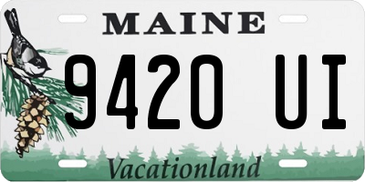 ME license plate 9420UI