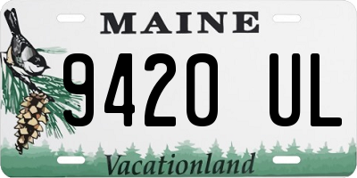 ME license plate 9420UL